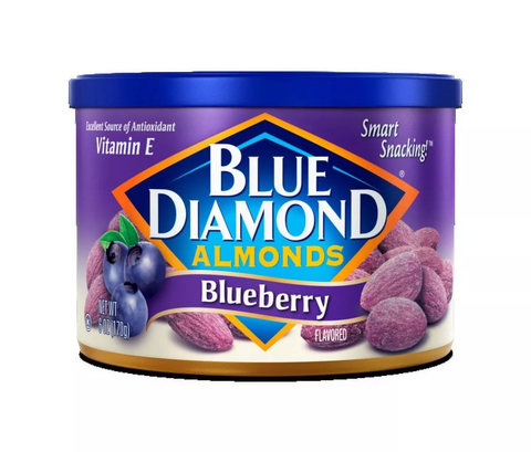 New Exclusive Blue Diamond Almonds Blueberry Salted Shelled Kosher Can 6oz | Cadbury Roses Milk Chocolate Tub 550g (Made in UK)