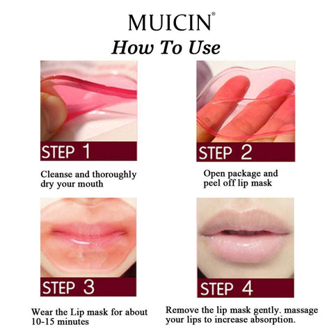 MUICIN - 20-Sheet Hydrating Lip Mask - Deep Moisture Infusion