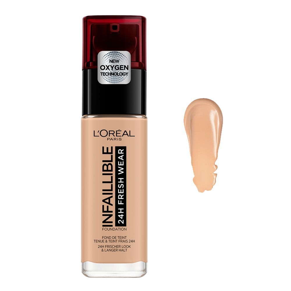 L'Oreal Paris- Infallible 24H Fresh Wear Breathable Liquid Foundation 220 Sable/Sand