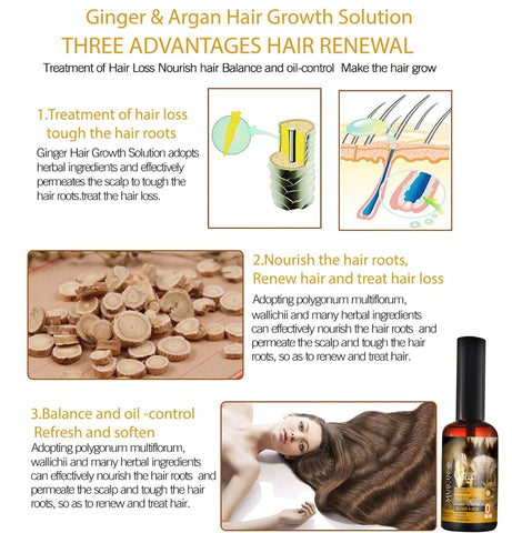 MUICIN - Ginger & Argan Hair Oil - Lustrous Growth Boost