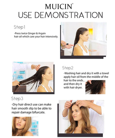 MUICIN - Ginger & Argan Hair Oil - Lustrous Growth Boost