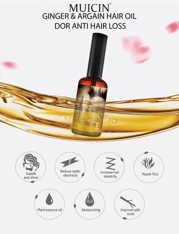 MUICIN - Ginger & Argan Hair Oil - Lustrous Growth Boost