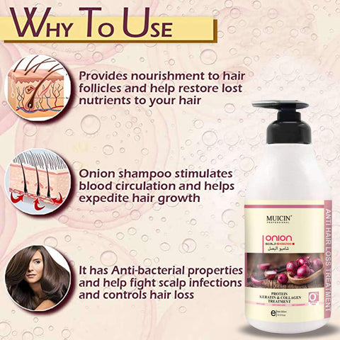 MUICIN - Onion Extract Strengthening Shampoo - Fortify & Revitalize