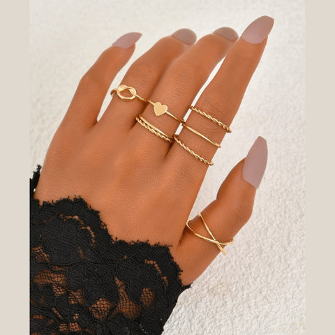 Shein- 8pcs Alloy Ring