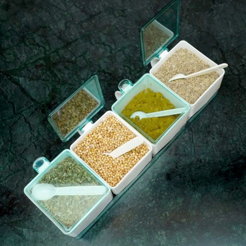 4 Portion Chilli Spice Case With Spoons