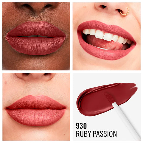 Rimmel London - Lasting Mega Matte Long Lasting Liquid Matte Lipstick 930 Ruby Passion