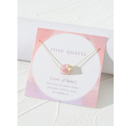 Shein - Stone Charm Necklace