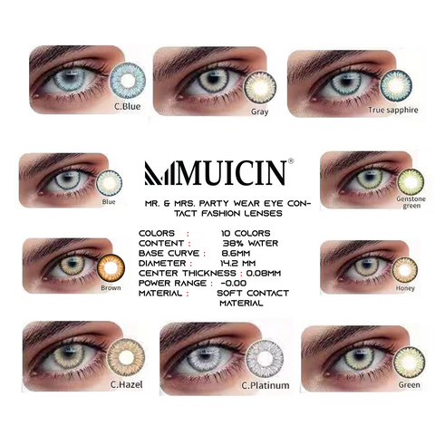 MUICIN - Mr & Mrs Party Wear Colored Eye Contacts - Vibrant Eye Transformation