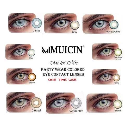MUICIN - Mr & Mrs Party Wear Colored Eye Contacts - Vibrant Eye Transformation