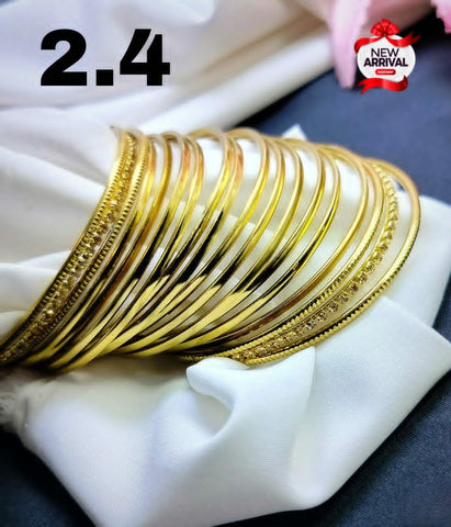 New Arrival Beautiful Premium  Fancy Indian Gold & Silver plated Metal Chori set 4 Girls