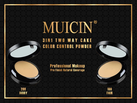 MUICIN - Luminous 3 In 1 Two Way Compact Face Powder - Versatile Mattify