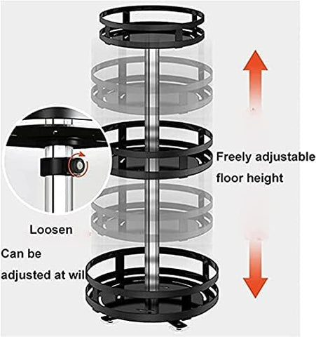 Home.Co- Rotating Iron Storage Rack 3 Layer