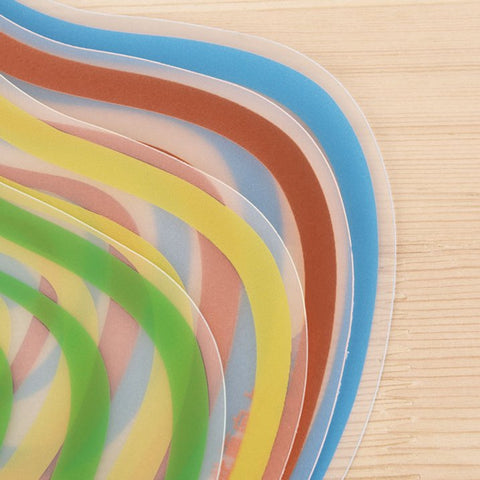 Home.Co - Profit Mini for Ultra-thin Plastic Vegetable Chopping Board Mat Kitchen Tool Blue (Small)