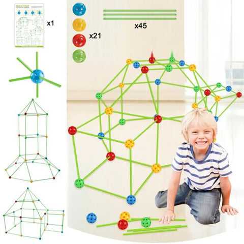 Home.Co- Kids Construction Fort Building Kit