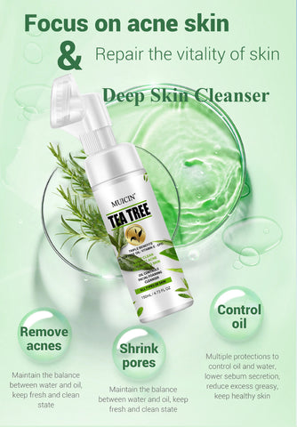 MUICIN - Tea Tree Bubble Foaming Facial Cleanser - Purifying Foam Magic
