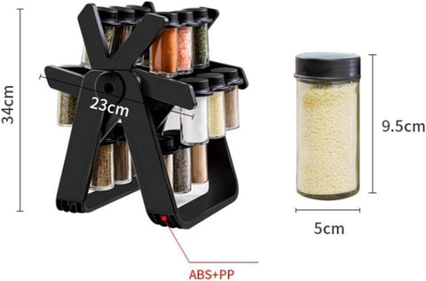 Home.Co- 18 PCs Rotating Spice Rack