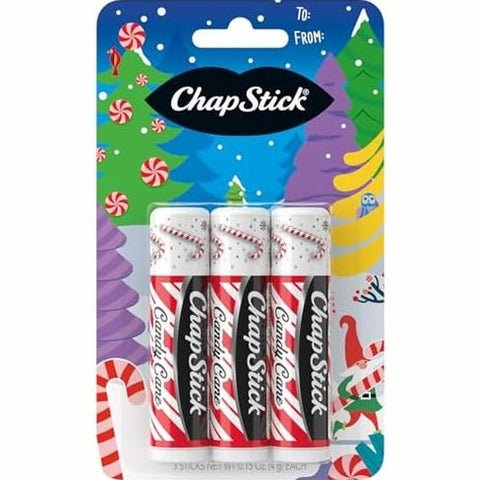 ChapStick Bulk Lip Balm Candy Cane, Lip Care Tubes (Pack of 3)