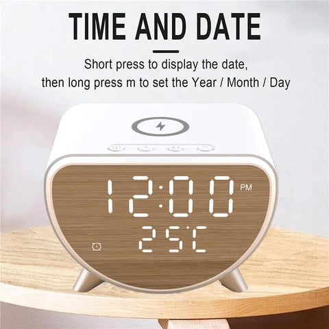 Home.Co- Wireless Charging Desk Clock