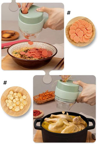 Home.Co- 4 In 1 Handheld Electric Vegetable Cutter