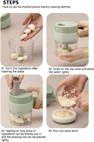 Home.Co- 4 In 1 Handheld Electric Vegetable Cutter