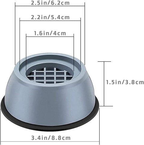 Home.Co- Pack of 4 Round Washing Machine Feet Pads