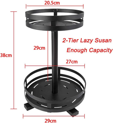 Home.Co- Rotating Iron Storage Rack 2 Layer
