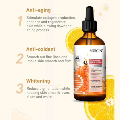 MUICIN - 3X Advanced Brightening Vitamin C Serum - Triple-Action Glow