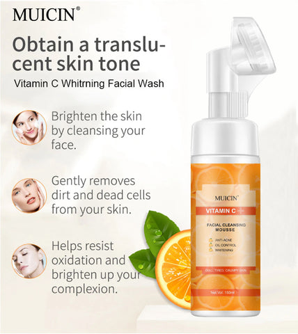 MUICIN - Vitamin C Bubble Foaming Facial Cleanser - Effervescent Clean Glow