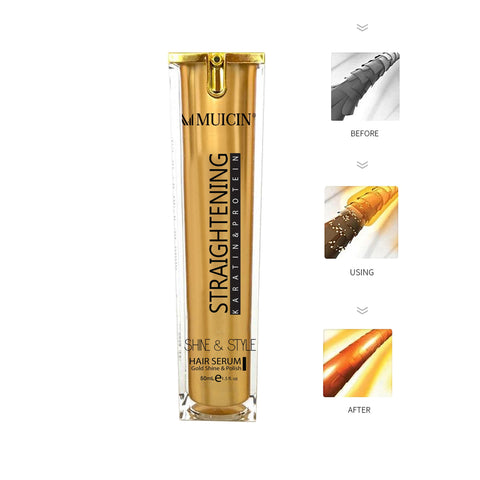 MUICIN - Gold Shine & Style Hair Straightening Serum - Elite Gloss & Hold