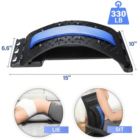 MUICIN - Ergonomic Spine Relief Back Stretcher Massager - Soothe & Align For Comfort