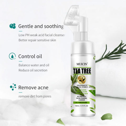MUICIN - Tea Tree Bubble Foaming Facial Cleanser - Purifying Foam Magic