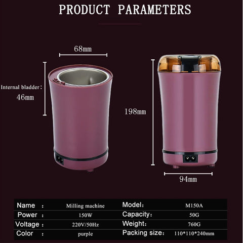 Home.Co- Stainless Steel Electric Grinder