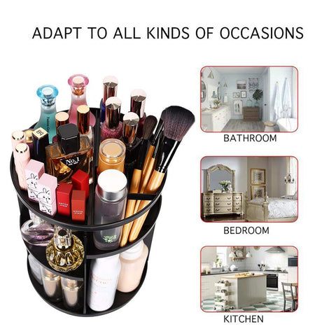 Home.Co- Black Rotating Organizer