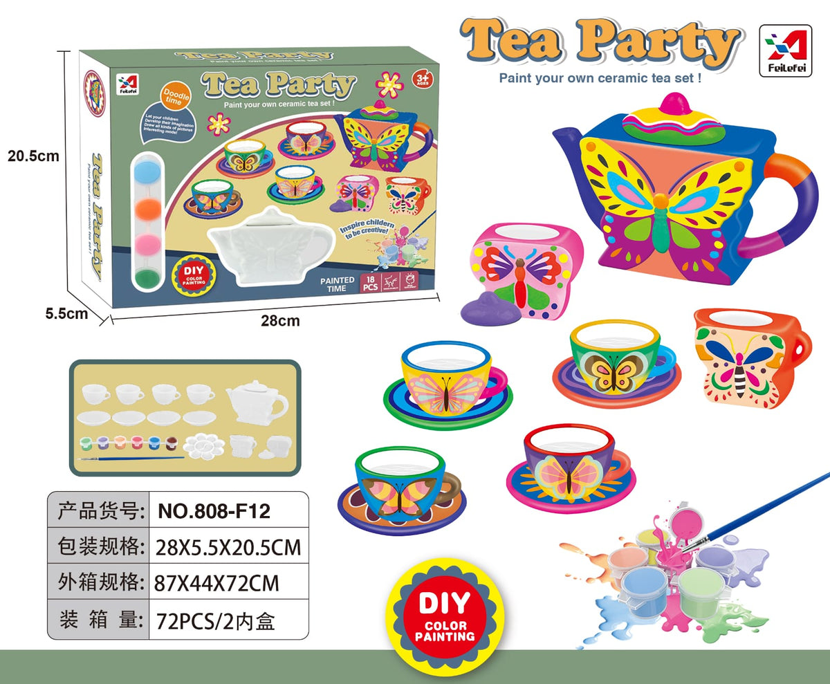 Ceramic tea painting set - Spireclick