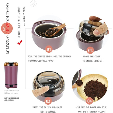 Home.Co- Stainless Steel Electric Grinder