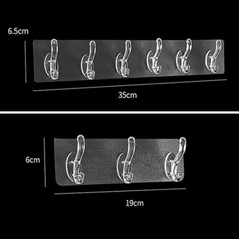 Home.Co - Transparent 6 Row Hook