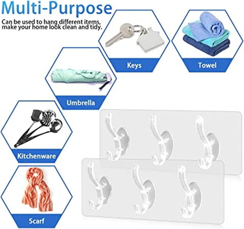 Home.Co - Transparent 6 Row Hook