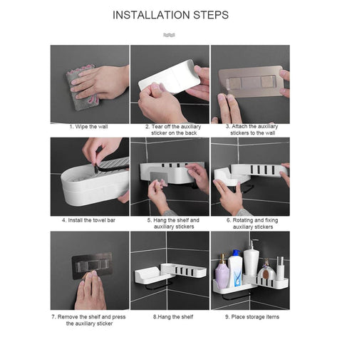 Home.Co - Rotatable Wall Corner Shelf