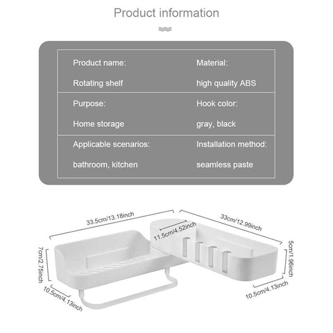 Home.Co - Rotatable Wall Corner Shelf