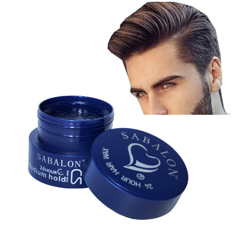 Sabalon Hair Wax 24 Hour Professional Styling System , Hair Styling Wax For Edge Hold Sculpting 100Ml Blue