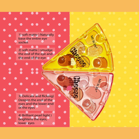 MUICIN - Cheese Pizza Eyeshadow Palette - Savor Every Shade