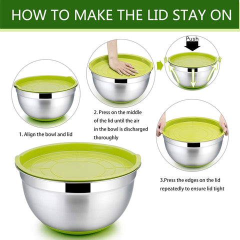 Home.Co - Stainless Steel Colourful 5pcs Bowl Set