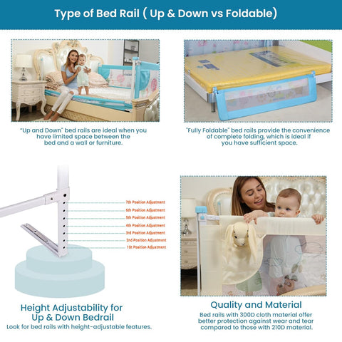 Home.Co- Chlid Bed Safety Barrier (5.9 ft)