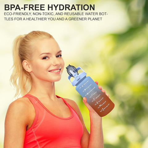 Home.Co- 3pcs Colourful Water Bottle Set - Random Color