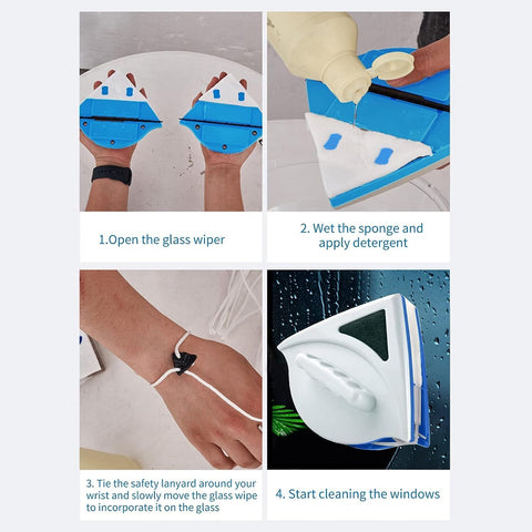 Home.Co- Double Side Glass Cleaning Brush