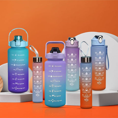 Home.Co- 3pcs Colourful Water Bottle Set - Random Color