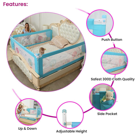Home.Co- Chlid Bed Safety Barrier (5.9 ft)