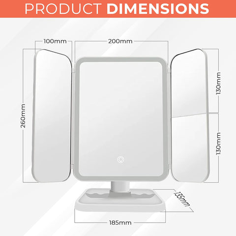 Home.co-Tri Makeup Mirror