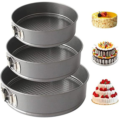 Home.Co- Set of 3 Nonstick Cake Pan