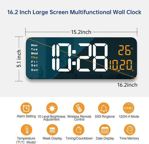 Home.Co- Digital Alarm Clock USB Operated